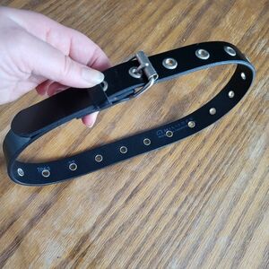 Black Leather Belt by